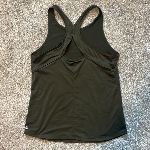 Fabletics Workout Top Tank Size Medium Olive EUC - Picture 2 of 4